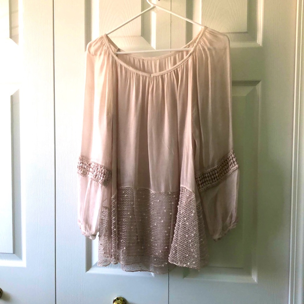 Sheer boho long sleeve